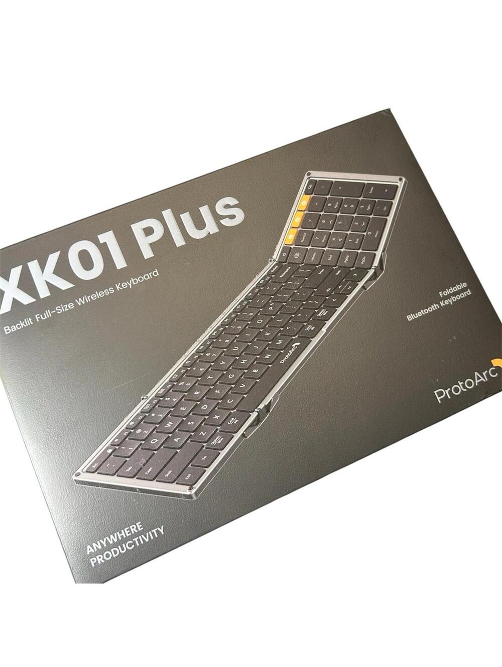 ProtoArc XK01 Plus Wireless Tri Folding Keyboard Backlit - New / Open Box